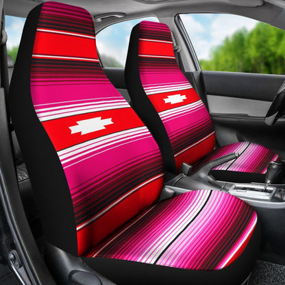 Burgundy Aztec Design Seat Covers