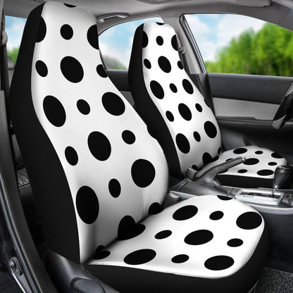 Polka Dots Black Print Seat Covers