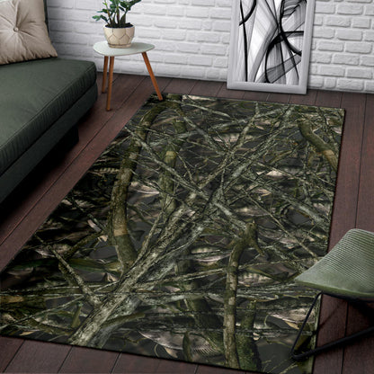 Crappie Fish Camo Bush Area Rug