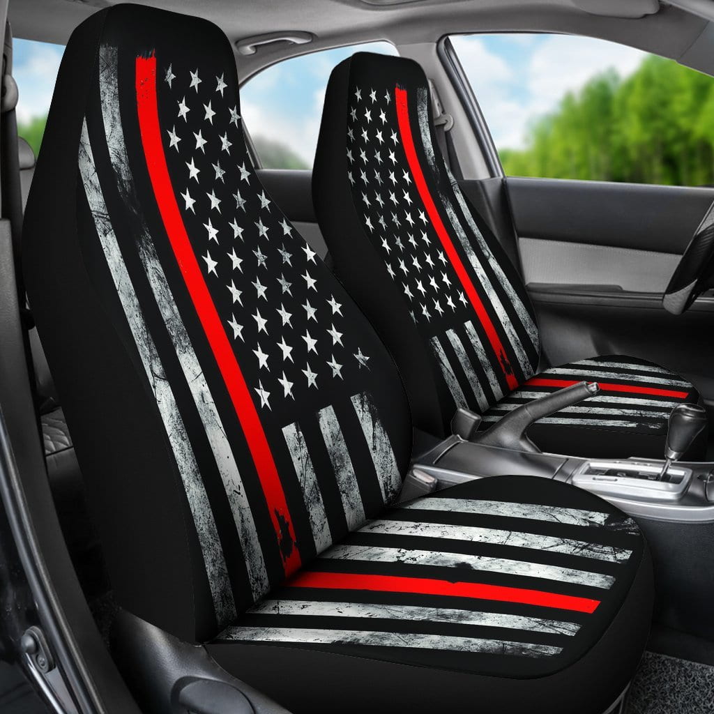 American Flag Thin Red Line Car Seat Covers