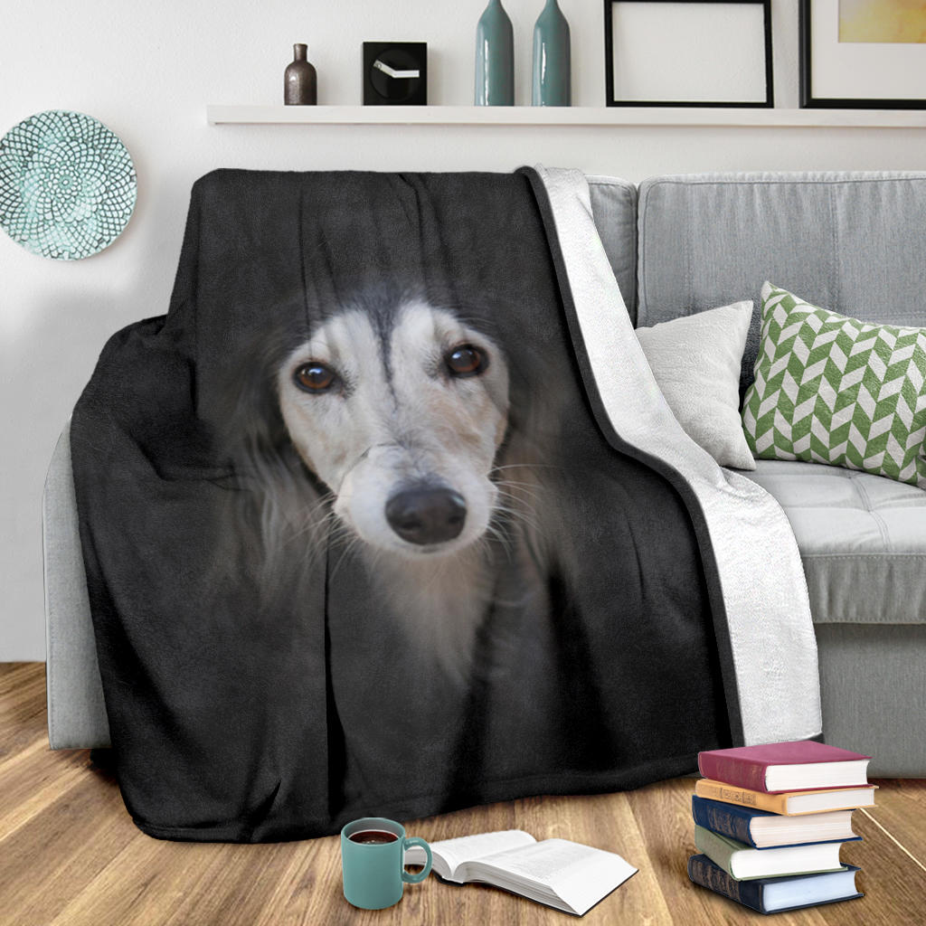 Premium Blanket Saluki Face Hair Blanket