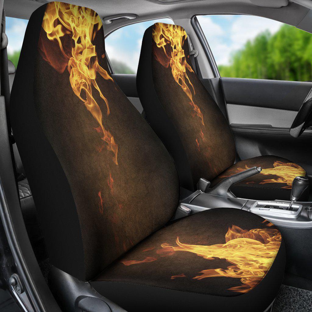 Orange Flames Design 1 Seat Covers