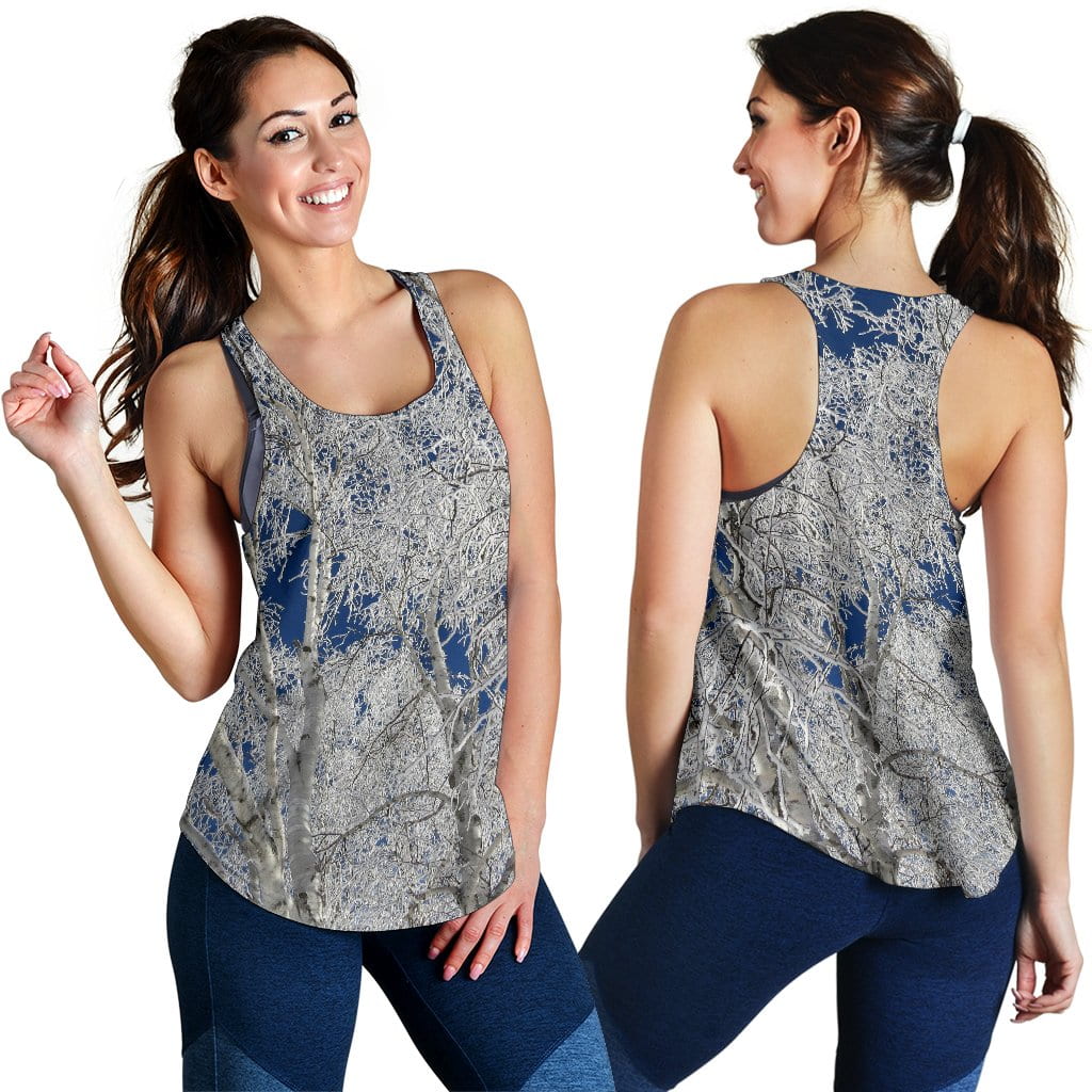 Women's Racerback Tank - Frost and Sky #3 Design
