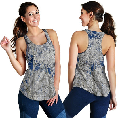 Women's Racerback Tank - Frost and Sky #3 Design