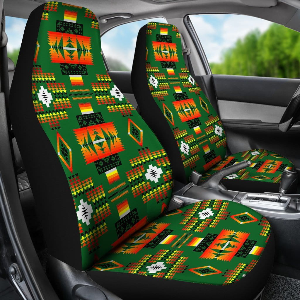 Seven Tribes Green Car Seat Covers