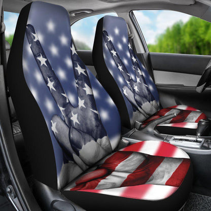 American Flag Peace Seat Covers