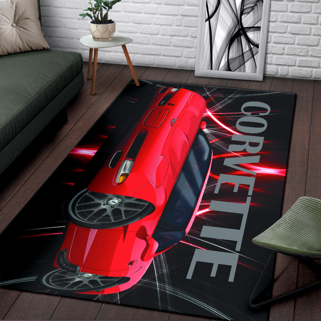 1997 Corvette Wall Art Area Rug