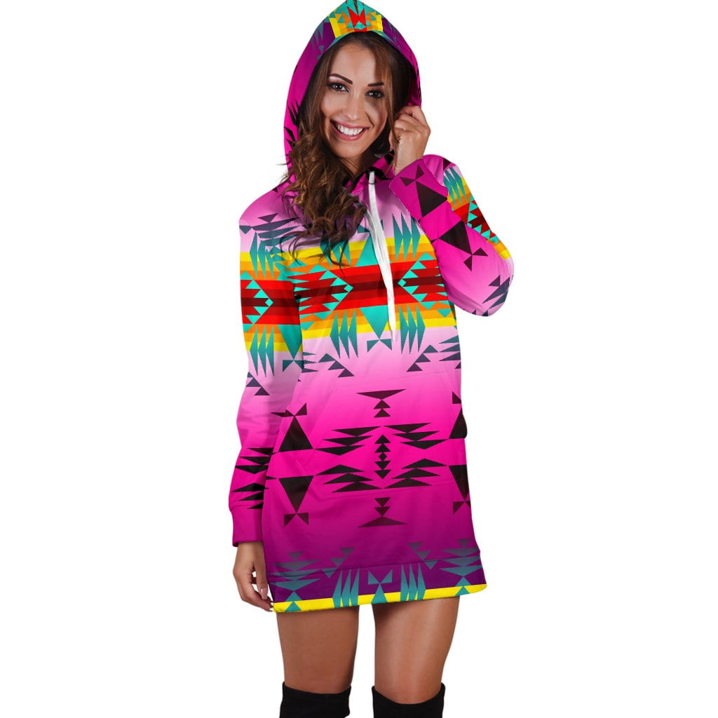 Between the Cascade Mountains Hoodie Dress