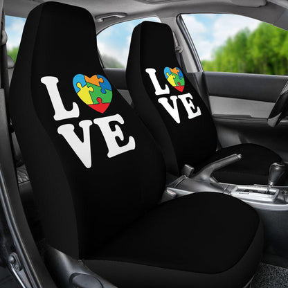 Love Puzzle Autism Support Design Seat Covers