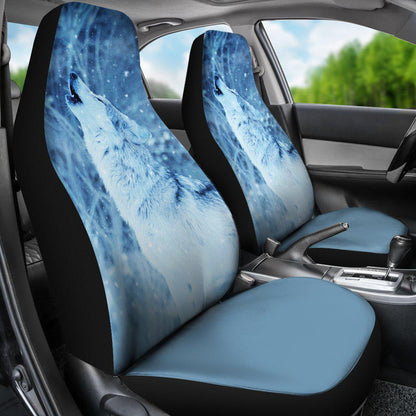 Howling Wolf Design Seat Covers