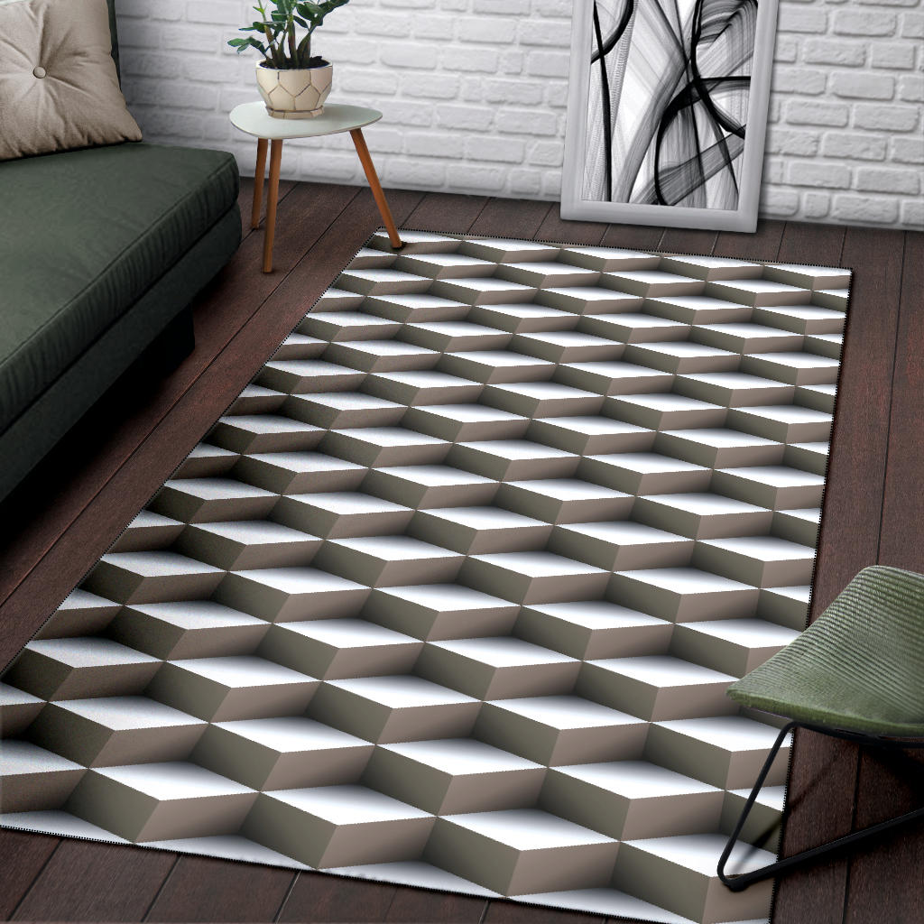 Cube Optical Illusion Area Rug