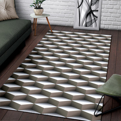 Cube Optical Illusion Area Rug