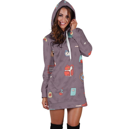Time For School Hoodie Dress