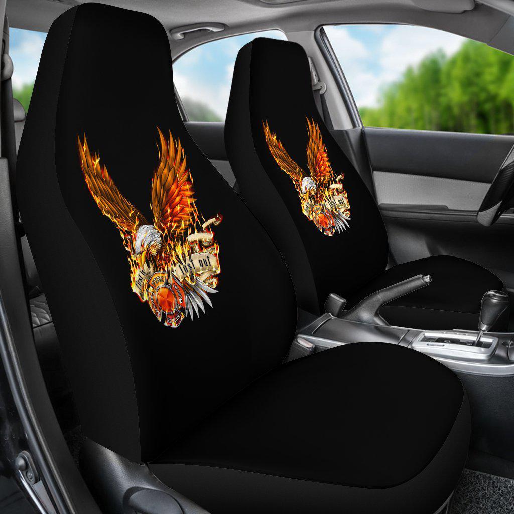 Firefighter First In Last Out Eagle Design Seat Covers