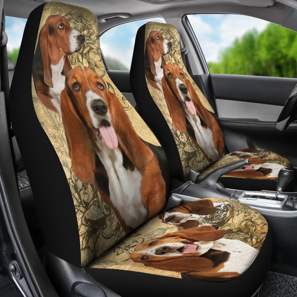Basset Hound Car Seat Covers (Set of 2)