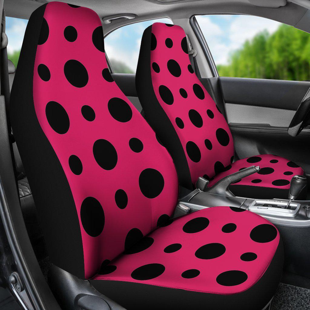 Pink Polka Dots Design Seat Covers