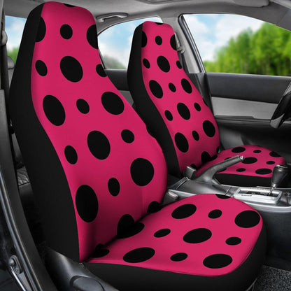Pink Polka Dots Design Seat Covers