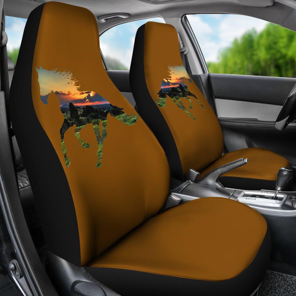 Quarter Horse Sunset Design Seat Covers