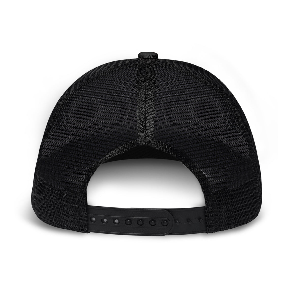 Black and White Buffalo Plaid Print Mesh Back Cap