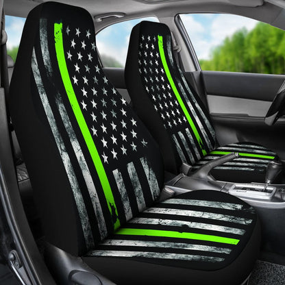 Thin Lime Green Line Seat Covers Custom