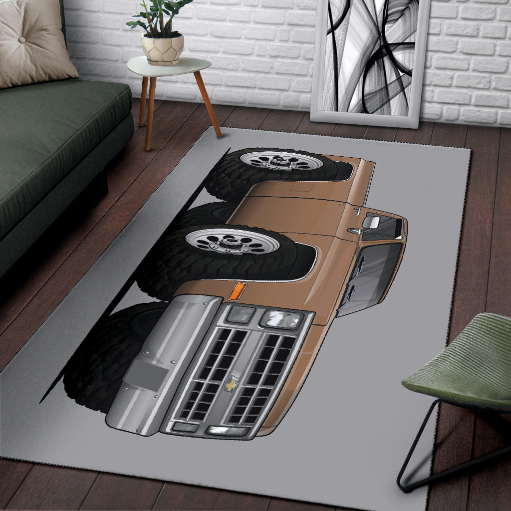 1986 4X4 Truck Car Art Area Rug
