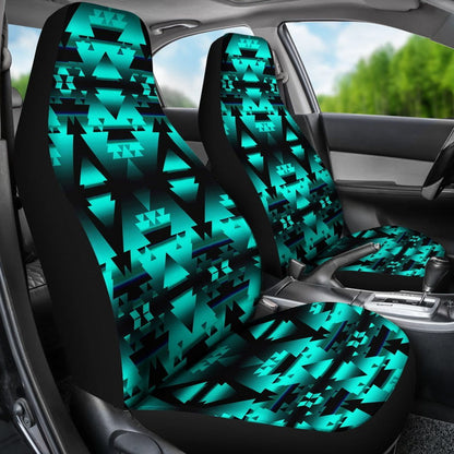 Dark Teal Winter Camp Car Seat Covers