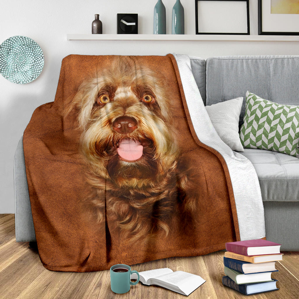 Premium Blanket Otterhound Face Hair