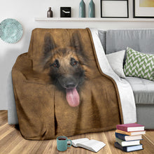 Premium Blanket Tervuren Dog Face Hair Blanket