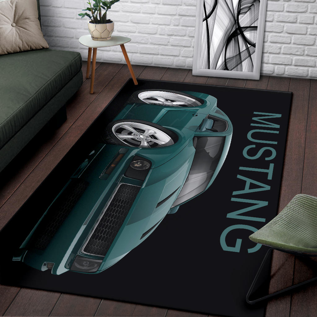 2008 Mustang Car Art Area Rug