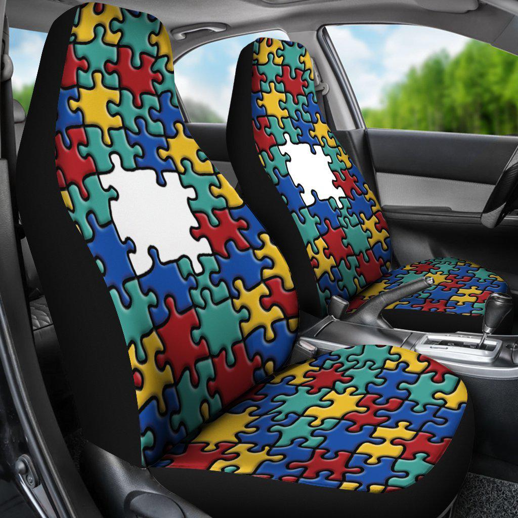 Autism Puzzle Color Support Seat Covers