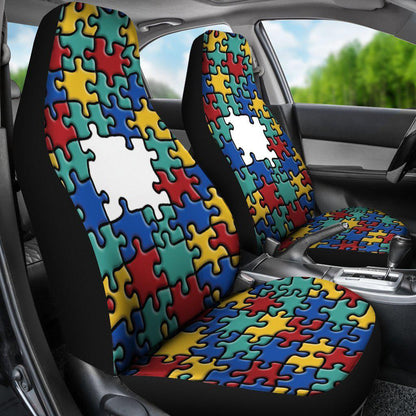 Autism Puzzle Color Support Seat Covers