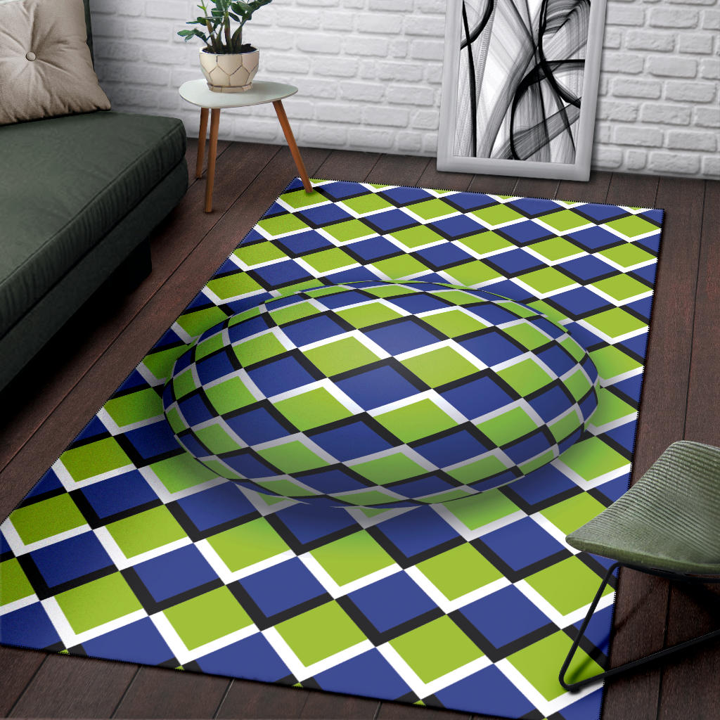 Sphere Circle Optical Illusion Area Rug