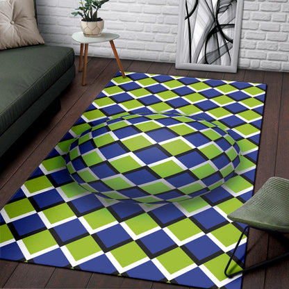 Sphere Circle Optical Illusion Area Rug