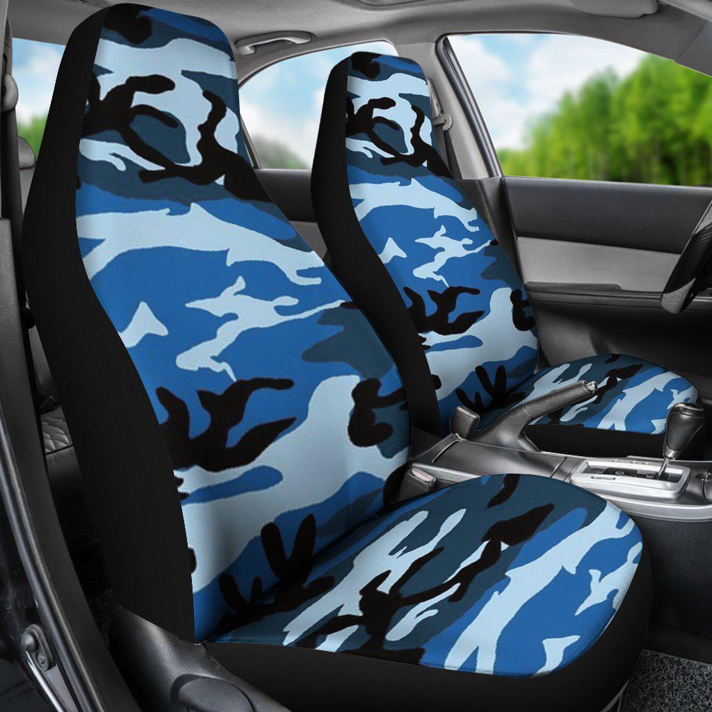 Blue Camouflage Design Seat Covers