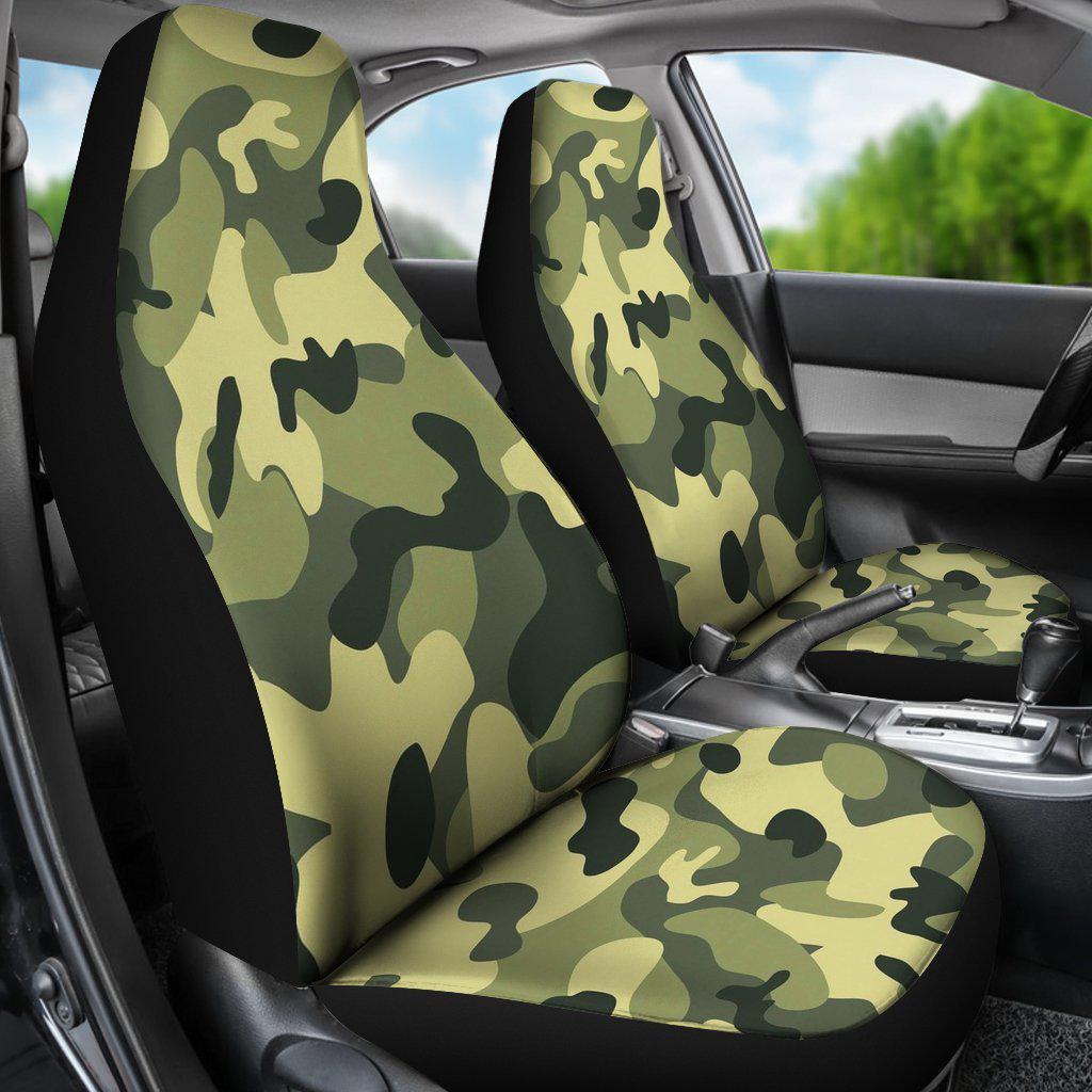Blue Camo Print Car Seat Covers
