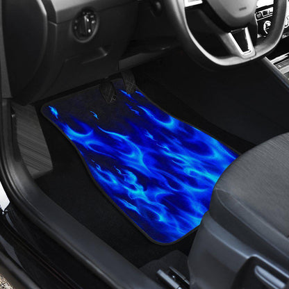 Blue Flames Front Floor Mats