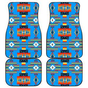 Seven Tribes Turquoise Set of 4 Car Floor Mats