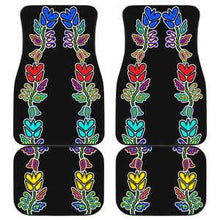 Four Directions Floral Set of 4 Car Floor Mats