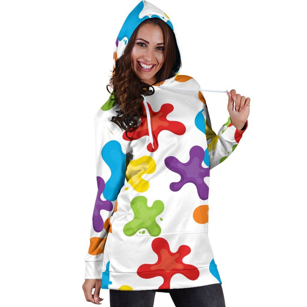 Art Splatter Hoodie Dress