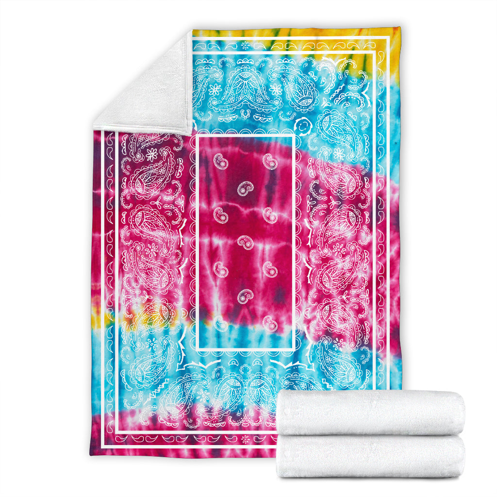 Ultra Plush Striped Hippie Bandana Fleece Premium Blanket