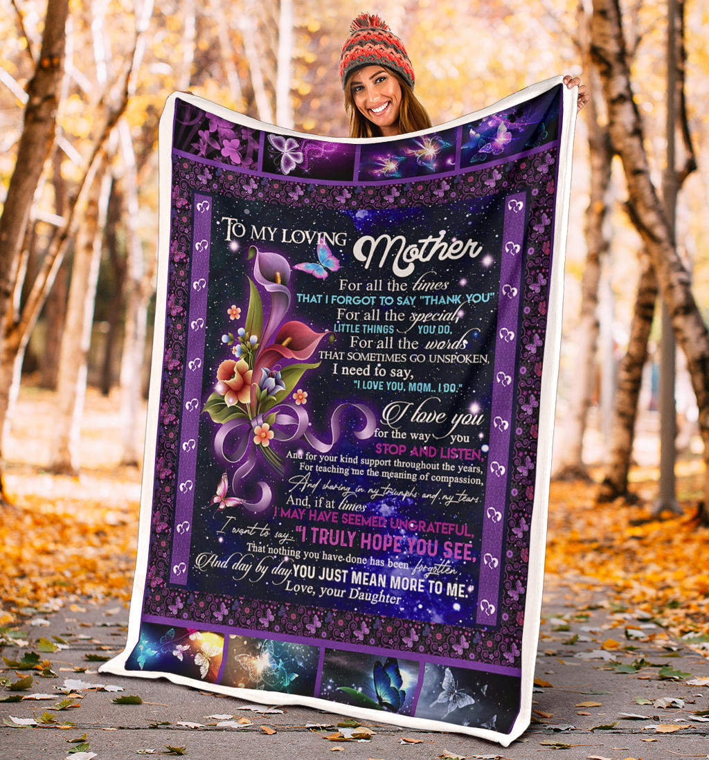 To My Loving Mother Premium Blanket