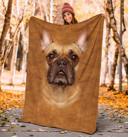 Premium Blanket French Bulldog Face Hair