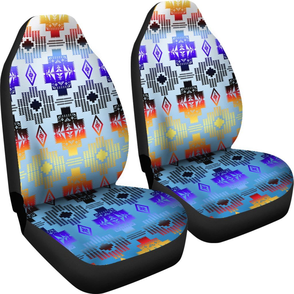 Turquoise Horizon Car Seat Covers