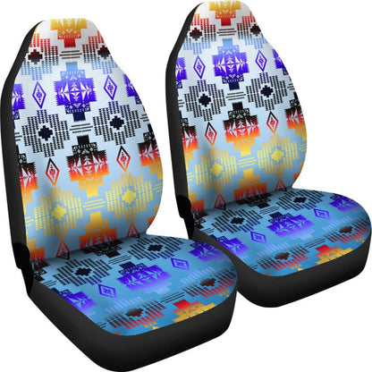 Turquoise Horizon Car Seat Covers