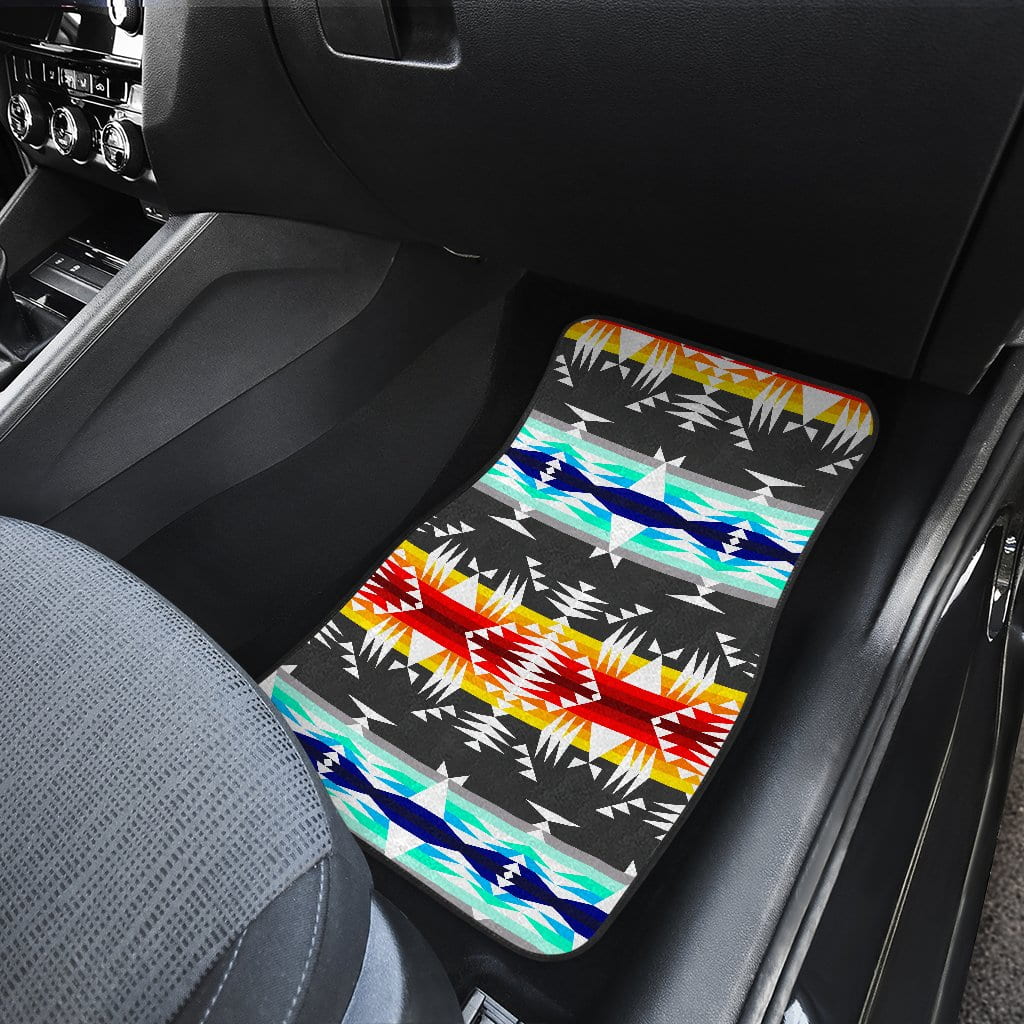 Between the Mountains Gray Set of 4 Car Floor Mats