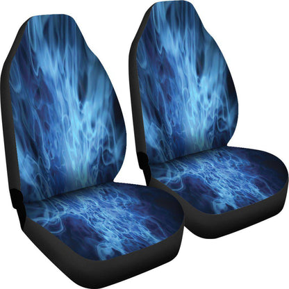 Blue Electrical Abstract Design Seat Covers