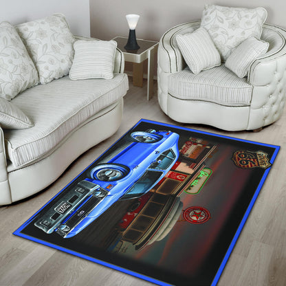 1971 Nova Route 66 Gas Station Area Rug