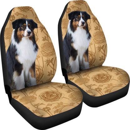 Black Tri Color Aussie Car Seat Cover
