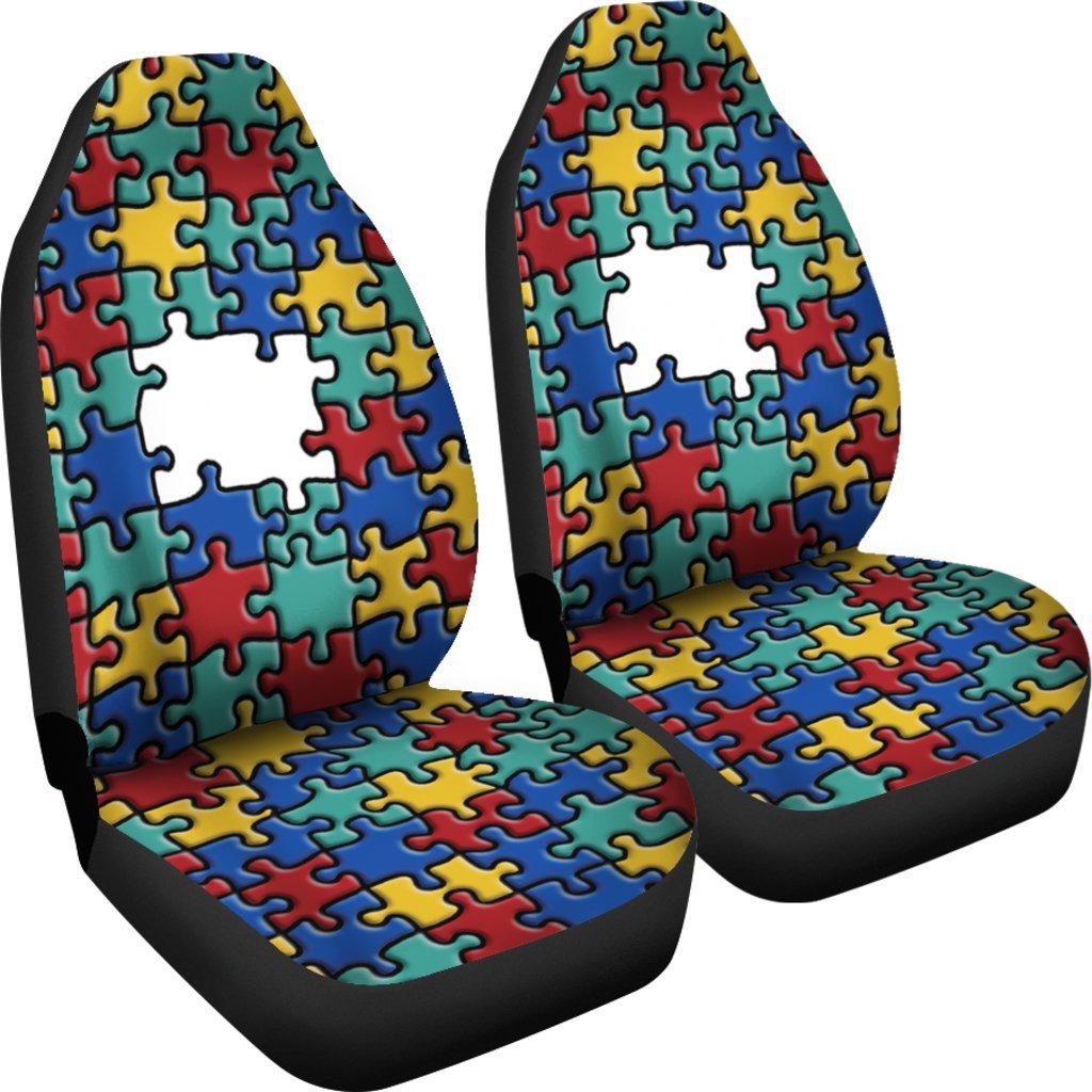Autism Puzzle Color Support Seat Covers