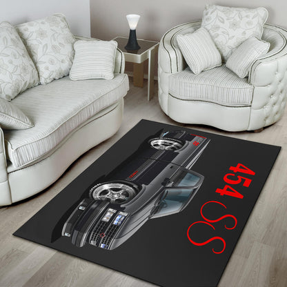 1990 454SS Pickup Truck Car Art Area Rug